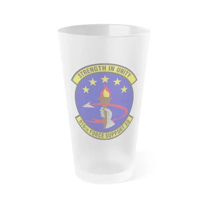 916th Force Support Squadron (U.S. Air Force) Frosted Pint Glass 16oz Default Title - Go Mug Yourself