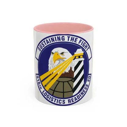 916th Logistics Readiness Squadron (U.S. Air Force) Accent Coffee Mug 11oz Pink - Go Mug Yourself