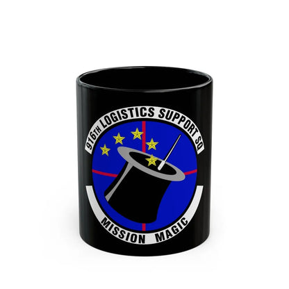 916th Logistics Support Squadron (U.S. Air Force) Black Coffee Mug-11oz-Go Mug Yourself