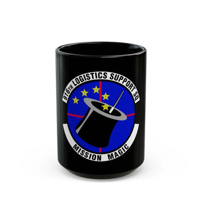 916th Logistics Support Squadron (U.S. Air Force) Black Coffee Mug-15oz-Go Mug Yourself