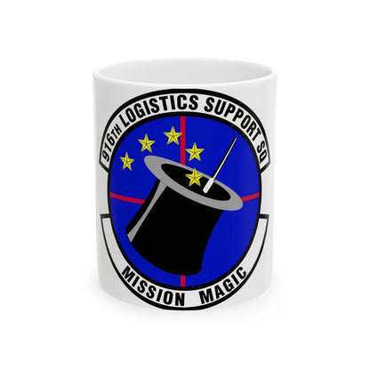 916th Logistics Support Squadron (U.S. Air Force) White Coffee Mug-11oz-Go Mug Yourself