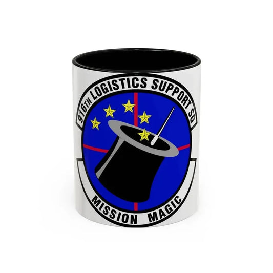 916th Logistics Support Squadron (U.S. Air Force) Accent Coffee Mug 11oz Black - Go Mug Yourself