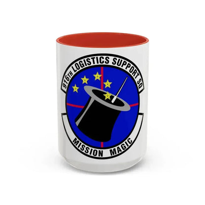 916th Logistics Support Squadron (U.S. Air Force) Accent Coffee Mug 15oz Red - Go Mug Yourself