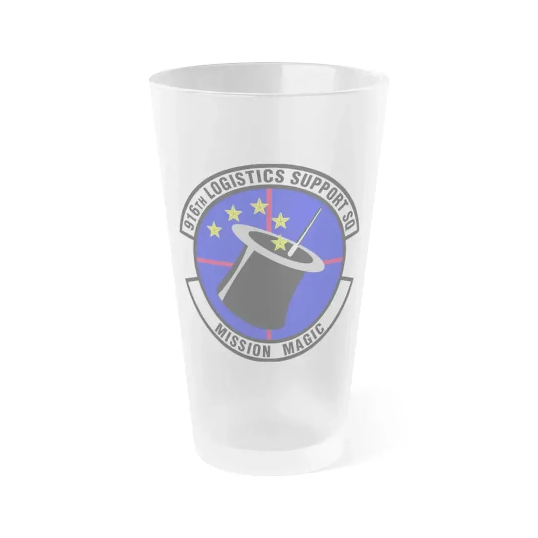 916th Logistics Support Squadron (U.S. Air Force) Frosted Pint Glass 16oz 16oz Frosted - Go Mug Yourself