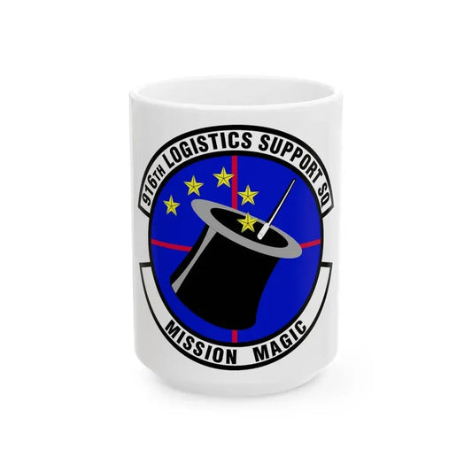 916th Logistics Support Squadron (U.S. Air Force) White Coffee Mug 15oz - Go Mug Yourself