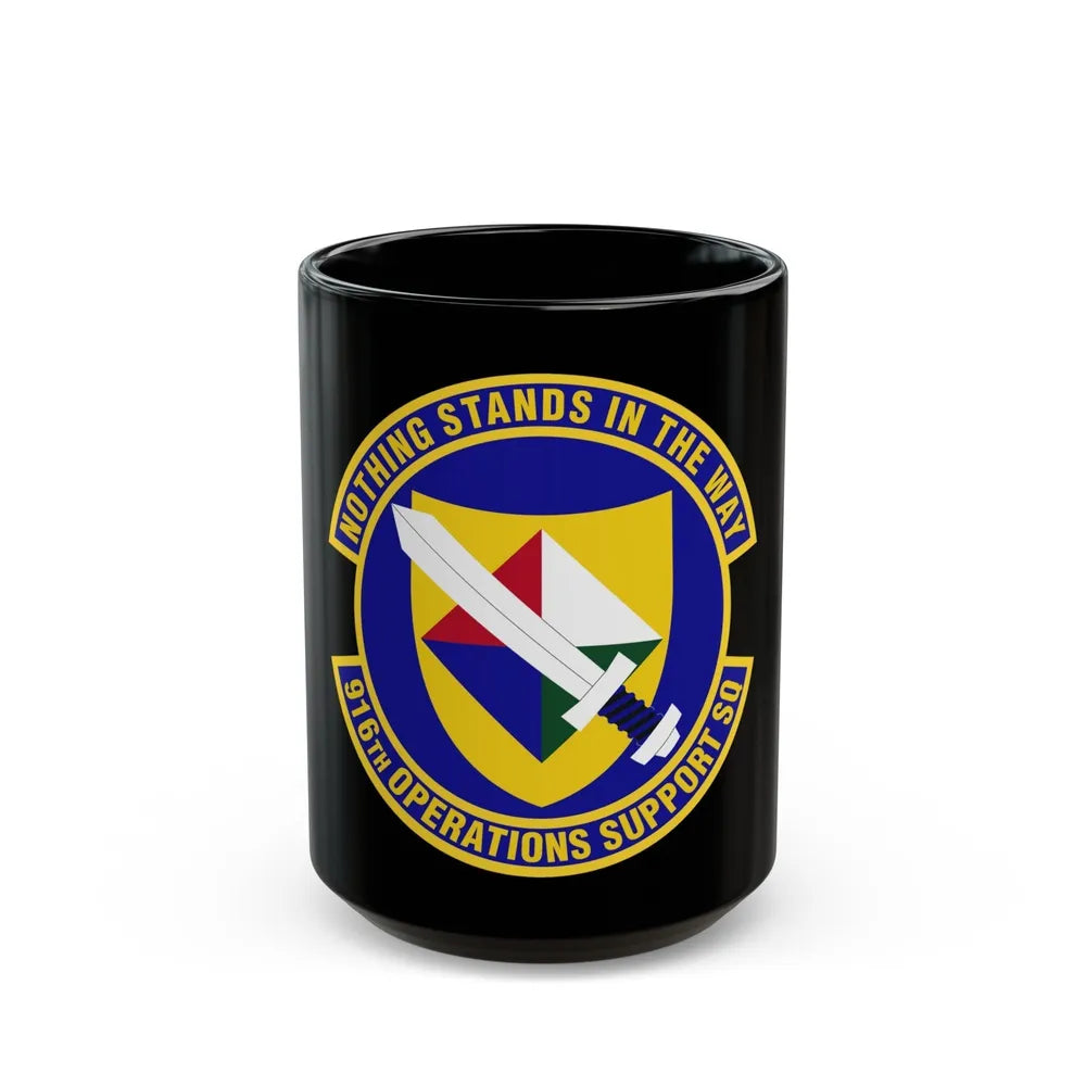 916th Operations Support Squadron (U.S. Air Force) Black Coffee Mug-15oz-Go Mug Yourself