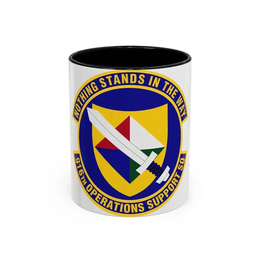 916th Operations Support Squadron (U.S. Air Force) Accent Coffee Mug 11oz Black - Go Mug Yourself