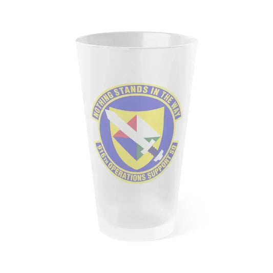 916th Operations Support Squadron (U.S. Air Force) Frosted Pint Glass 16oz 16oz Frosted - Go Mug Yourself