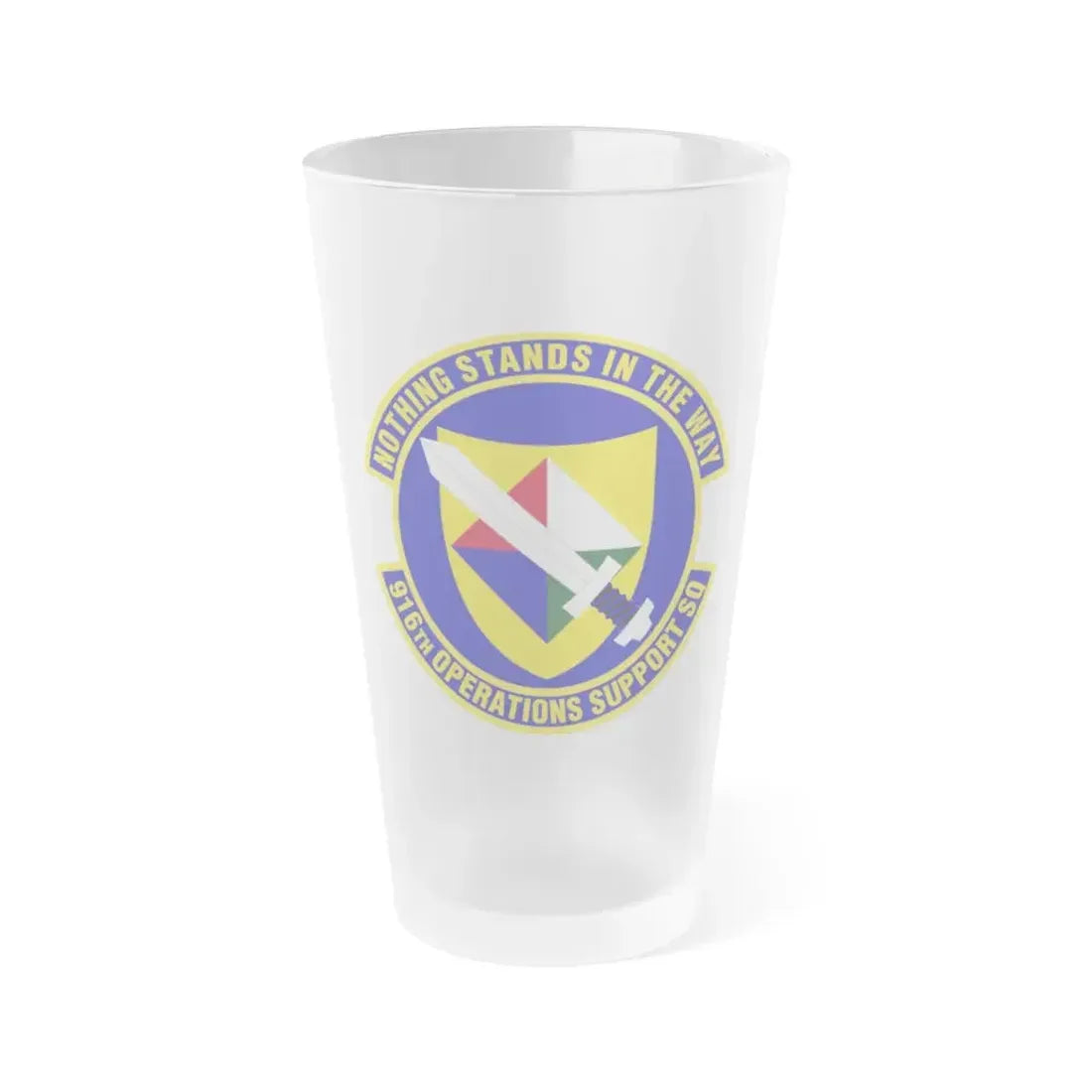 916th Operations Support Squadron (U.S. Air Force) Frosted Pint Glass 16oz - Go Mug Yourself