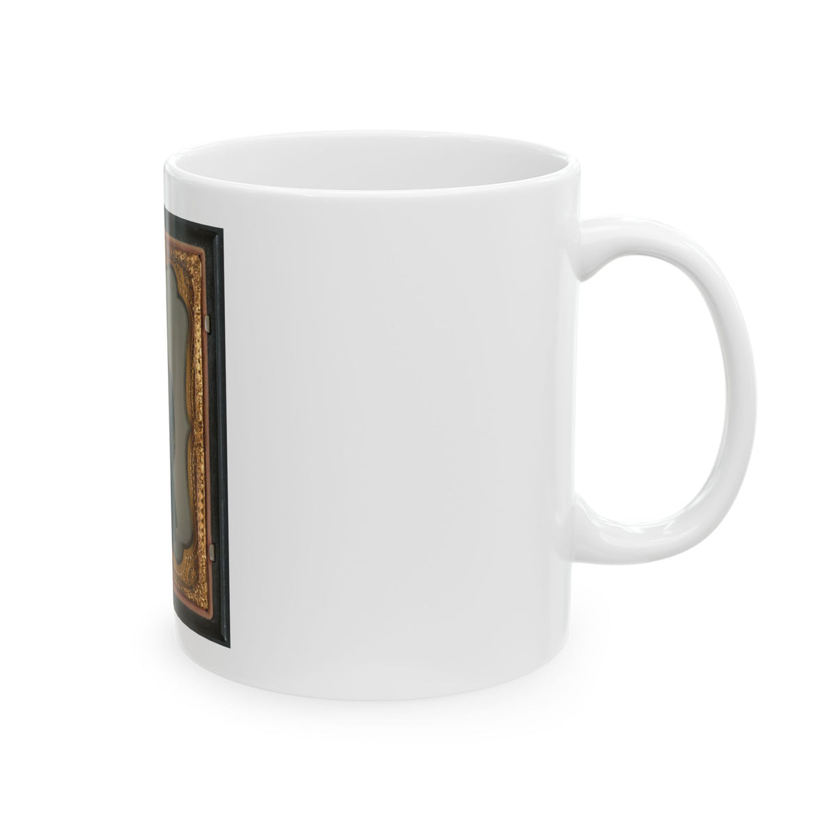 Unidentified Soldier In Confederate Captain's Uniform, Red Sash, And Kepi Marked V.V. (U.S. Civil War) White Coffee Mug