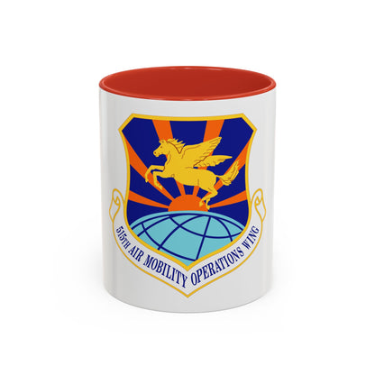 515 Air Mobility Operations Wing AMC (U.S. Air Force) Accent Coffee Mug