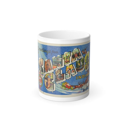 Greetings from Santa Claus Indiana (Greeting Postcards) Color Changing Mug 11oz