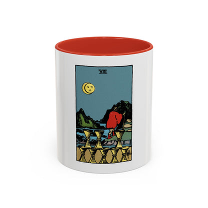 The 8 of Cups (Tarot Card) Accent Coffee Mug
