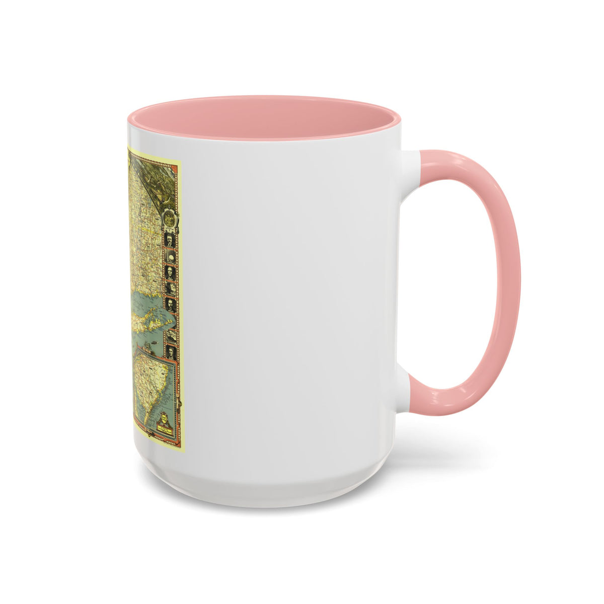USA - New York City (1939) (Map) Accent Coffee Mug