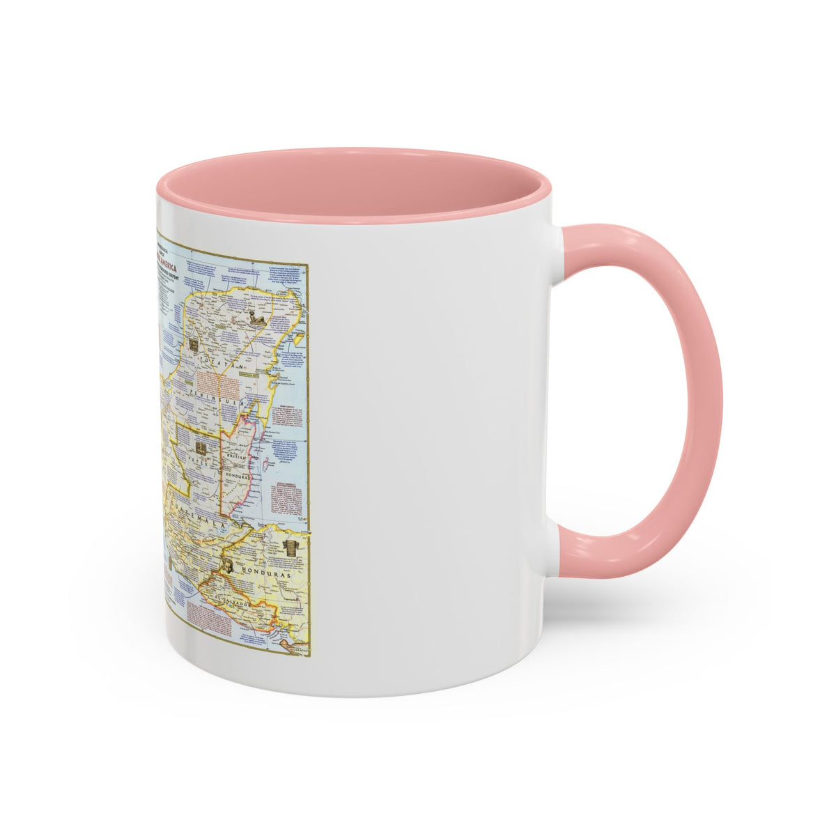 Central America - Archeological Map 1 (1968) (Map) Accent Coffee Mug