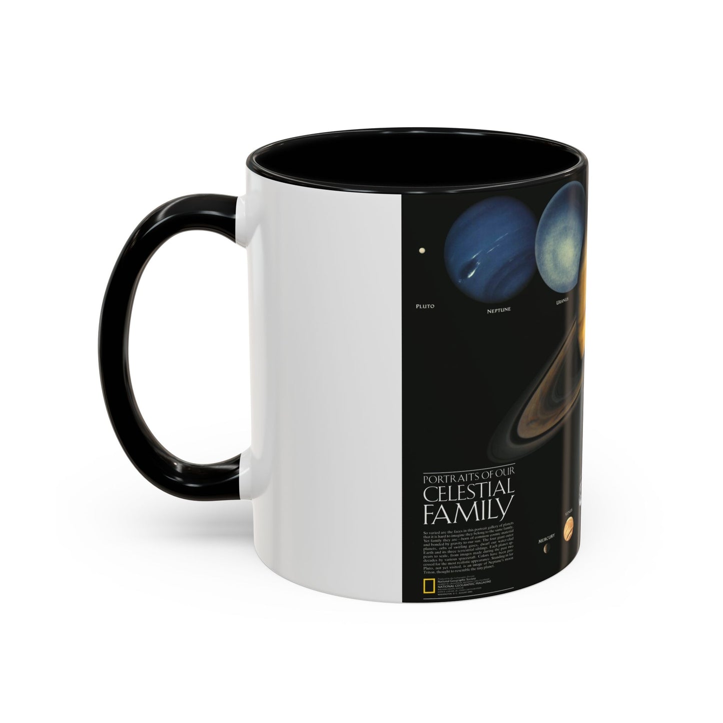 Space - The Solar System - Our Celestial Family (1990) (Map) Accent Coffee Mug