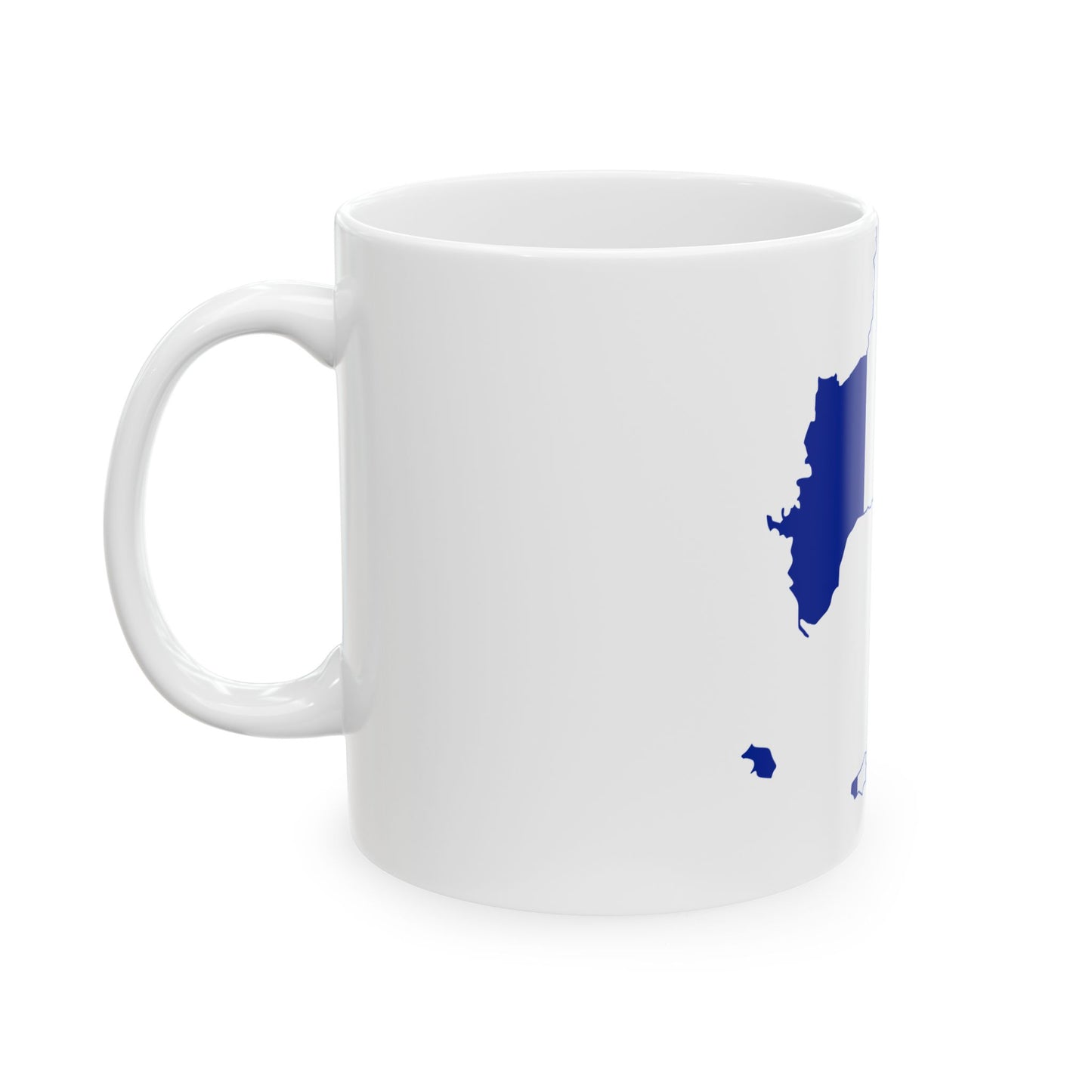 Flag-map of France without Britanny Normandie and Occitania (France) White Coffee Mug