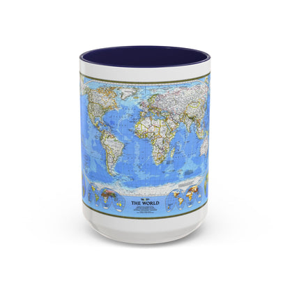 World Map (1988) (Map) Accent Coffee Mug