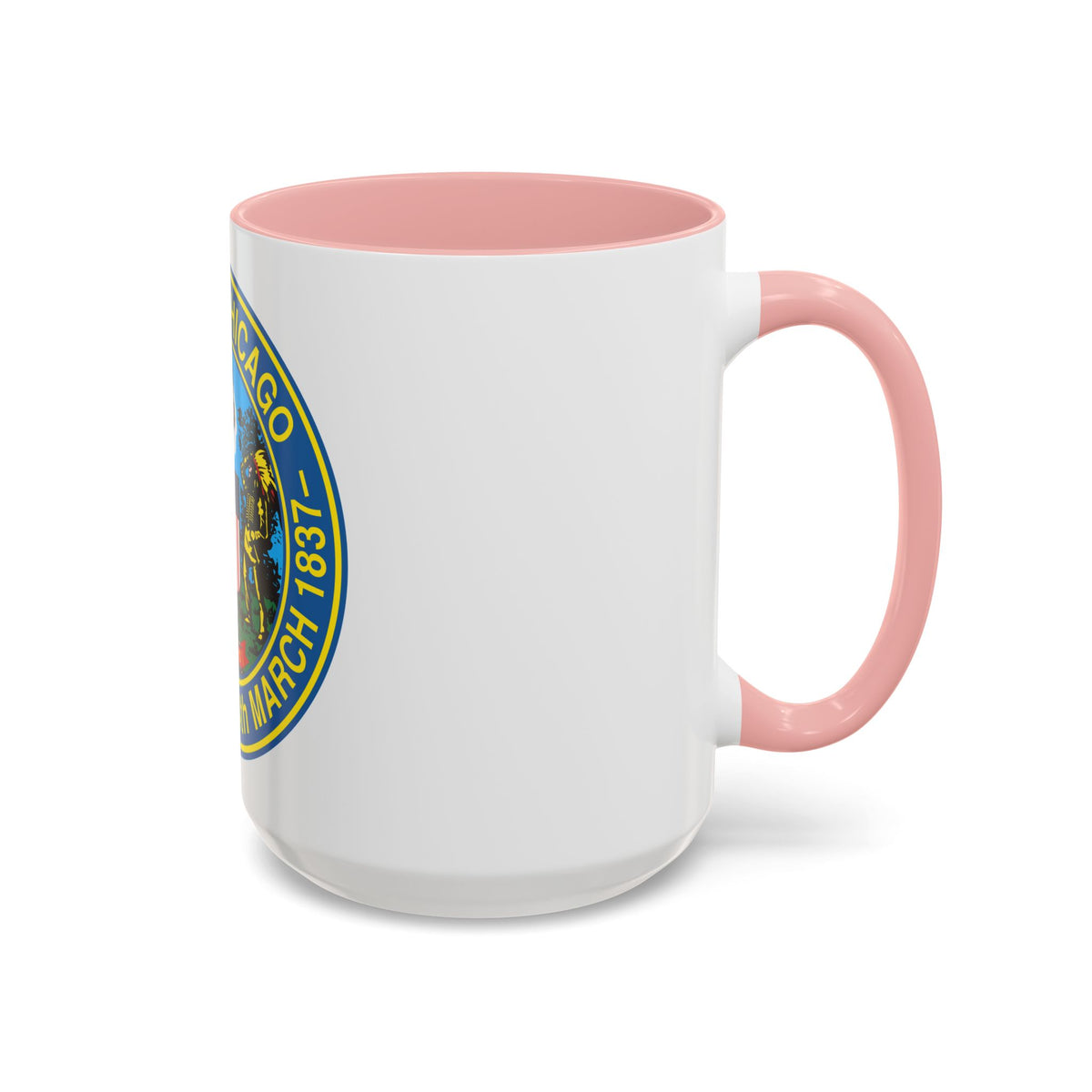 Seal of Chicago Illinois - Accent Coffee Mug