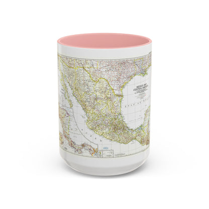 Central America & Mexico (1953) (Map) Accent Coffee Mug
