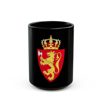 Royal coat of arms of Norway - Black Coffee Mug-15oz-Go Mug Yourself