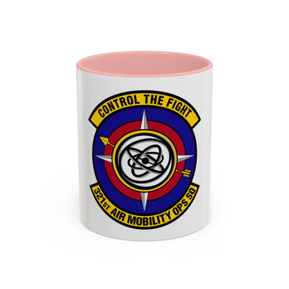 321 Air Mobility Operations Squadron (U.S. Air Force) Accent Coffee Mug