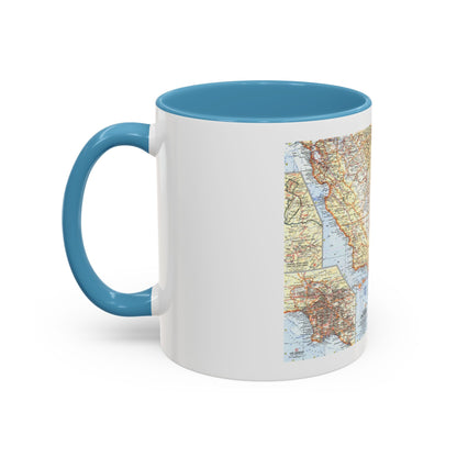 USA - California, Southern (1966) (Map) Accent Coffee Mug