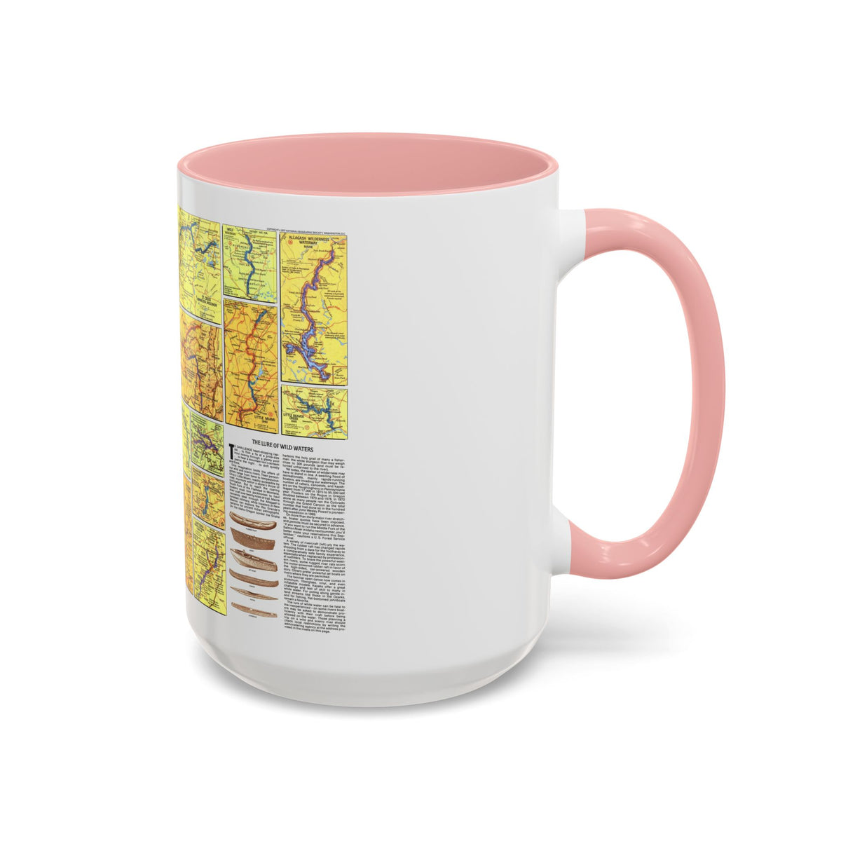 USA - Wild and Scenic Rivers 2 (1977) (Map) Accent Coffee Mug