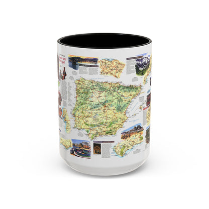 Spain and Portugal - A Traveller's Map (1998) (Map) Accent Coffee Mug