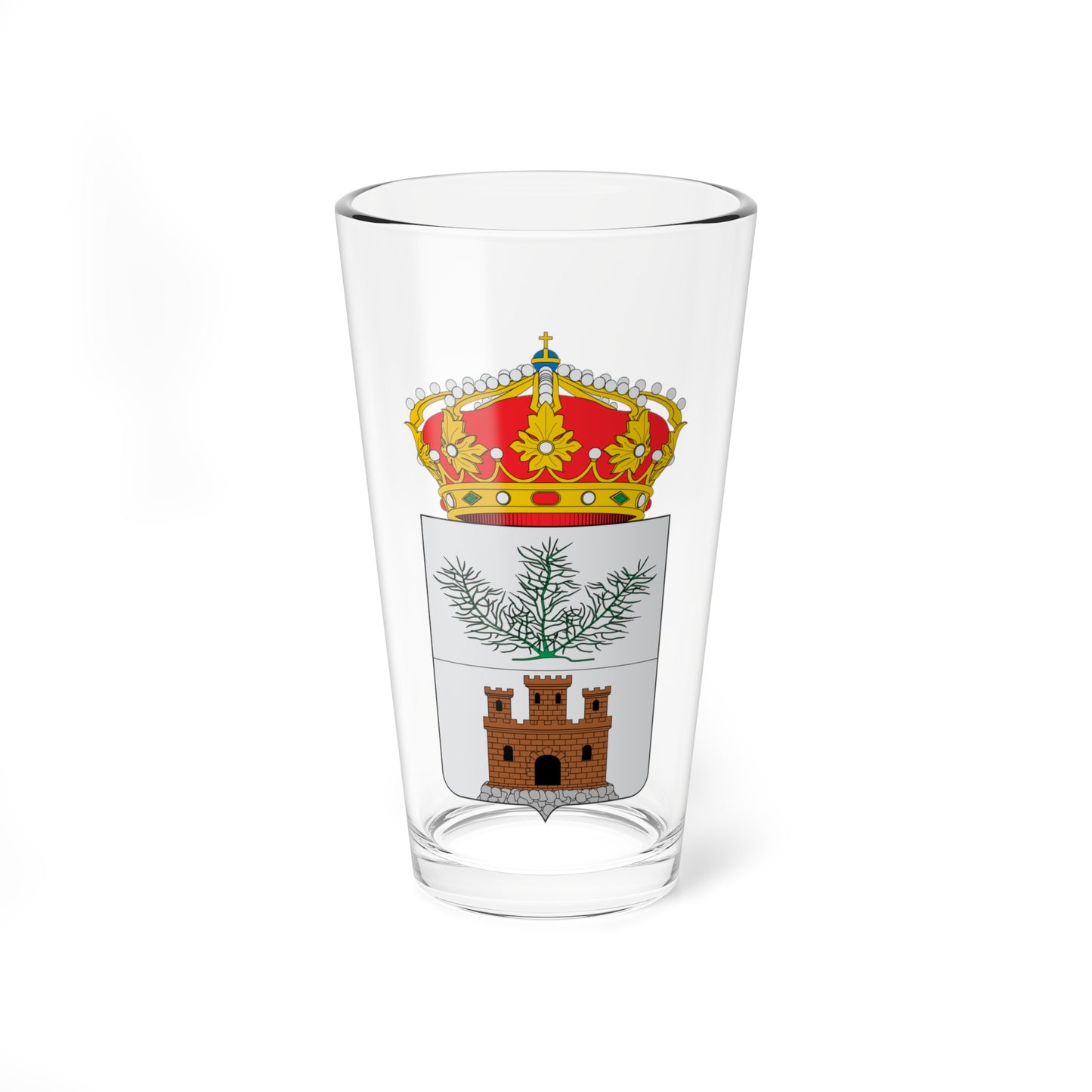 Escudo de Alcalá de la Selva (Spain) (Coat of Arms) Pint Glass 16oz