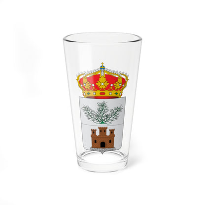 Escudo de Alcalá de la Selva (Spain) (Coat of Arms) Pint Glass 16oz