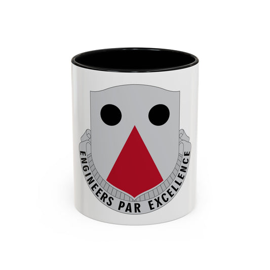 980 Engineer Battalion (U.S. Army) Accent Coffee Mug