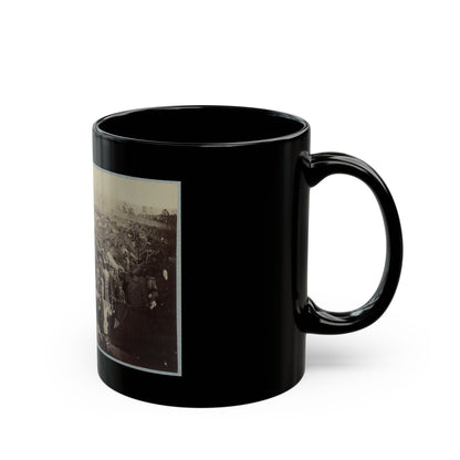 Andersonville Prison, Ga., August 17, 1864. Issuing Rations, View From Main Gate (U.S. Civil War) Black Coffee Mug