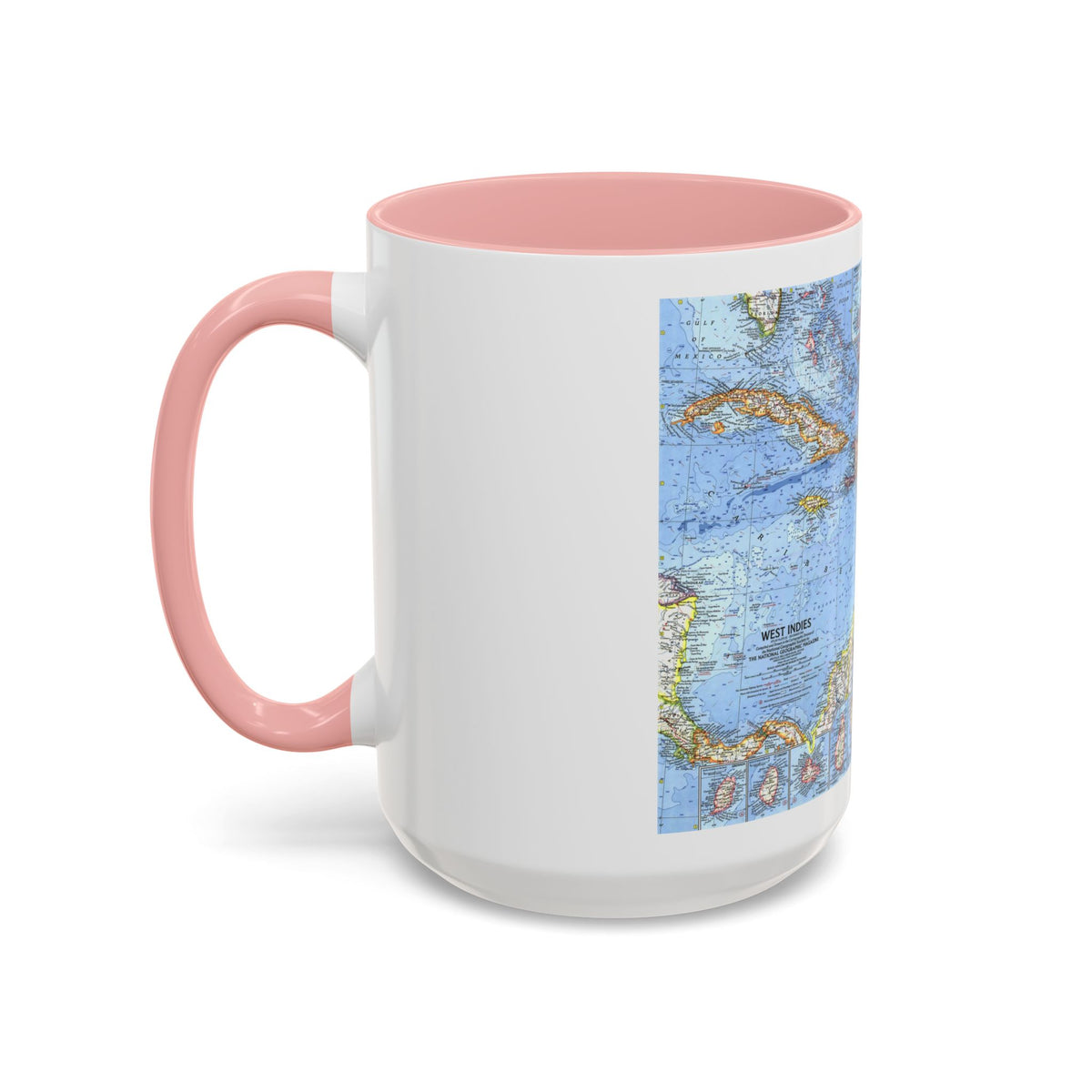 West Indies (1962) (Map) Accent Coffee Mug