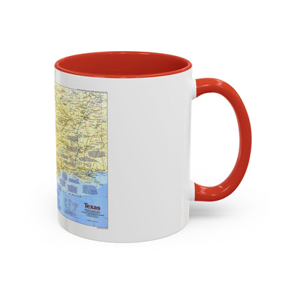USA - Texas 1 (1986) (Map) Accent Coffee Mug