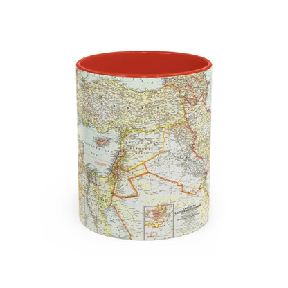 Middle East - The Eastern Mediterranean (1959) (Map) Accent Coffee Mug