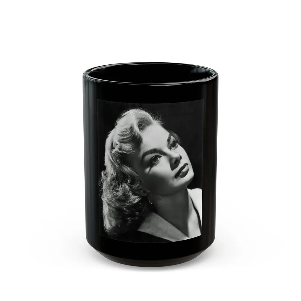 Leslie Parrish #83 1 (Vintage Female Icon) Black Coffee Mug-15oz-Go Mug Yourself