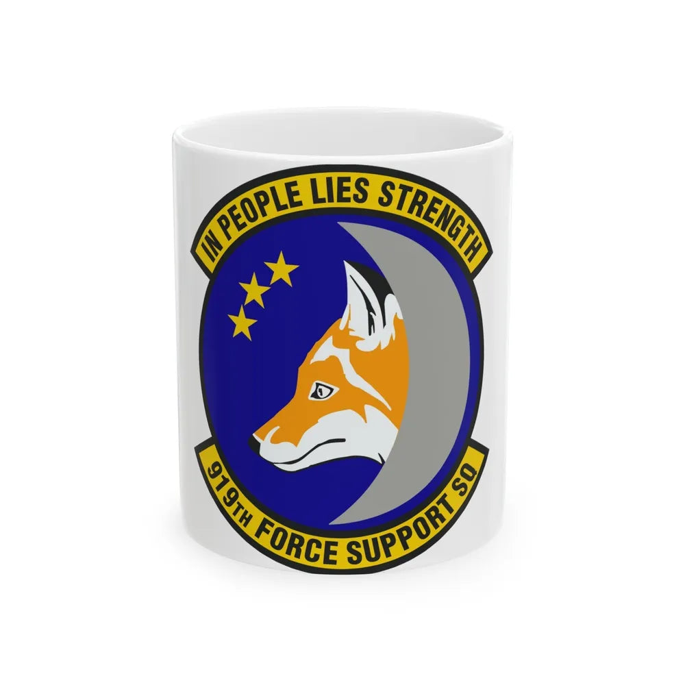 919th Force Support Squadron (U.S. Air Force) White Coffee Mug-11oz-Go Mug Yourself