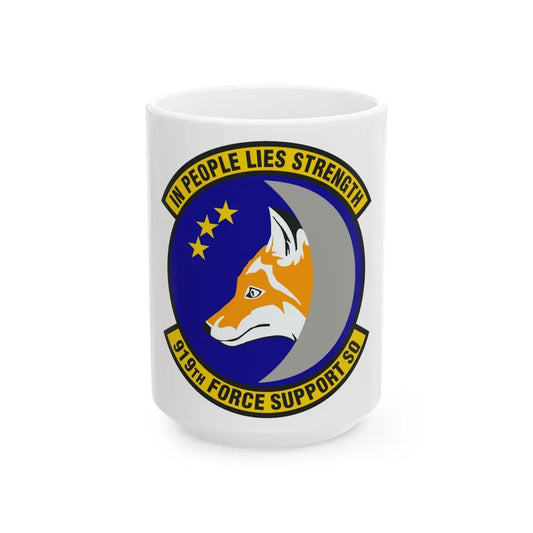 919th Force Support Squadron (U.S. Air Force) White Coffee Mug-15oz-Go Mug Yourself