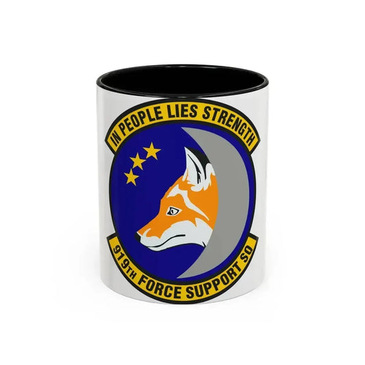 919th Force Support Squadron (U.S. Air Force) Accent Coffee Mug 11oz Black - Go Mug Yourself
