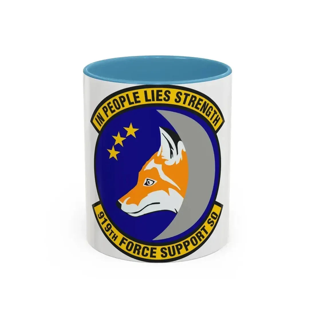 919th Force Support Squadron (U.S. Air Force) Accent Coffee Mug 11oz Light Blue - Go Mug Yourself
