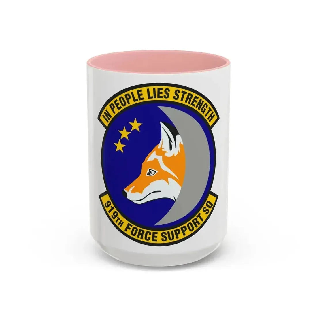 919th Force Support Squadron (U.S. Air Force) Accent Coffee Mug 15oz Pink - Go Mug Yourself