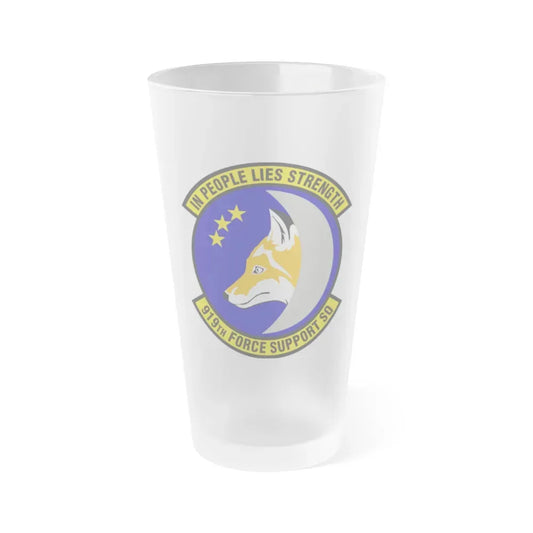 919th Force Support Squadron (U.S. Air Force) Frosted Pint Glass 16oz Default Title - Go Mug Yourself