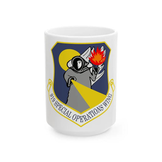 919th Special Operations Wing (U.S. Air Force) White Coffee Mug-15oz-Go Mug Yourself