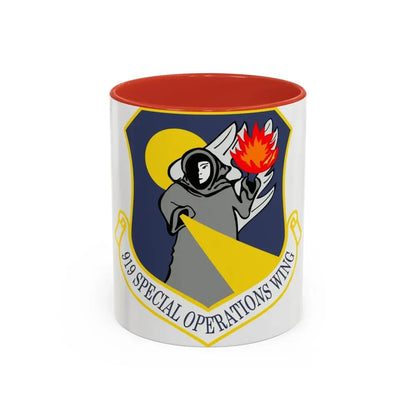 919th Special Operations Wing (U.S. Air Force) Accent Coffee Mug 11oz Red - Go Mug Yourself