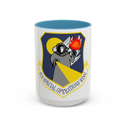 919th Special Operations Wing (U.S. Air Force) Accent Coffee Mug 15oz Light Blue - Go Mug Yourself