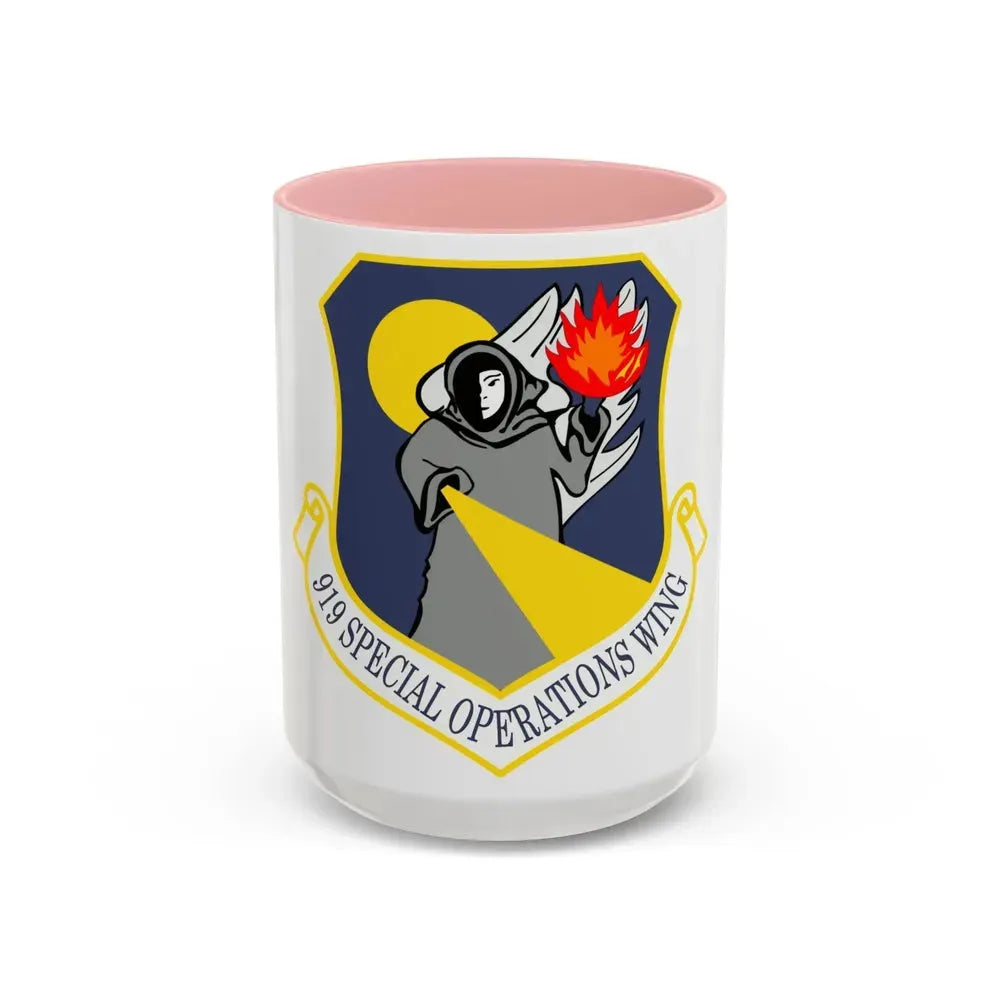 919th Special Operations Wing (U.S. Air Force) Accent Coffee Mug 15oz Pink - Go Mug Yourself