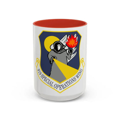 919th Special Operations Wing (U.S. Air Force) Accent Coffee Mug 15oz Red - Go Mug Yourself