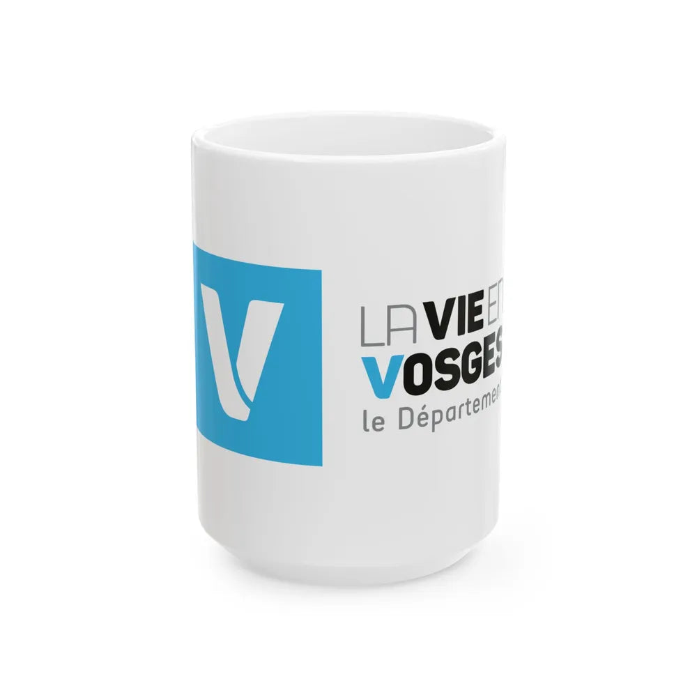 Flag of Vosges France - White Coffee Mug-15oz-Go Mug Yourself