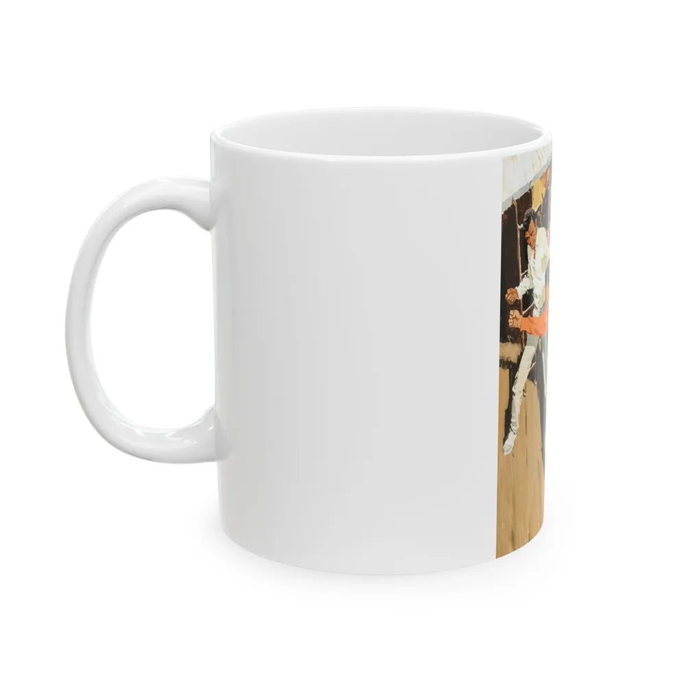 Boat Fight - White Coffee Mug-Go Mug Yourself